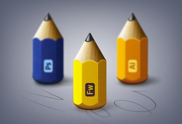 分享国外设计师创作的3枚Adobe绘图系列ICON(Ps,Ai,Fw)