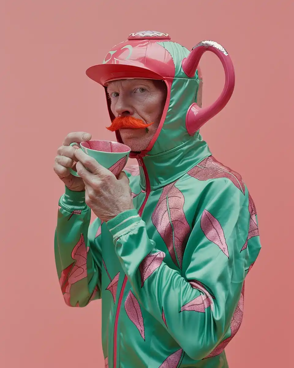 Surreal Teapot Man Portrait Midjourney提示词