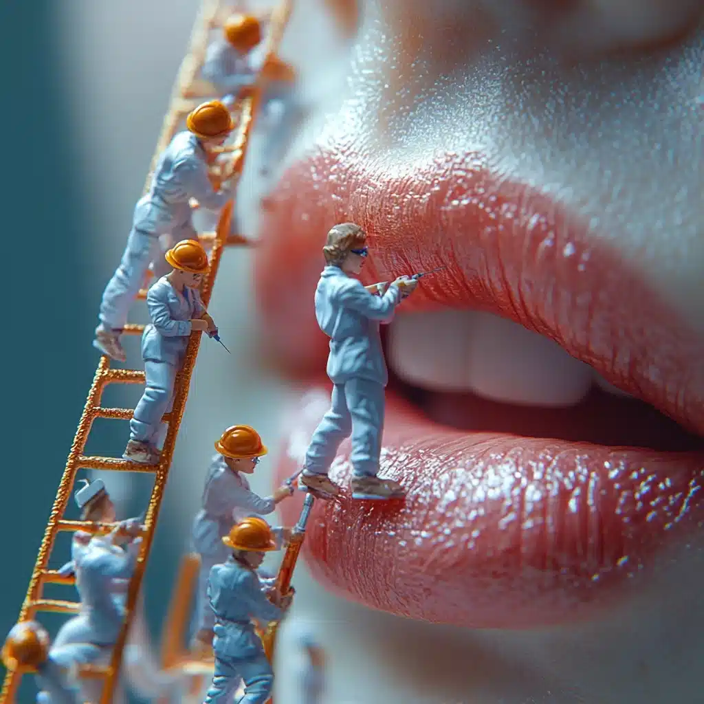 Surreal Lip Enhancement Scene Midjourney提示词