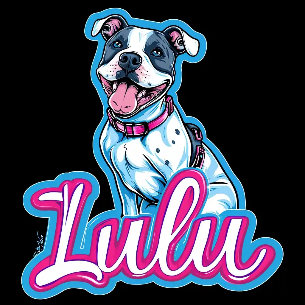 Vibrant Lulu Sticker Midjourney提示词
