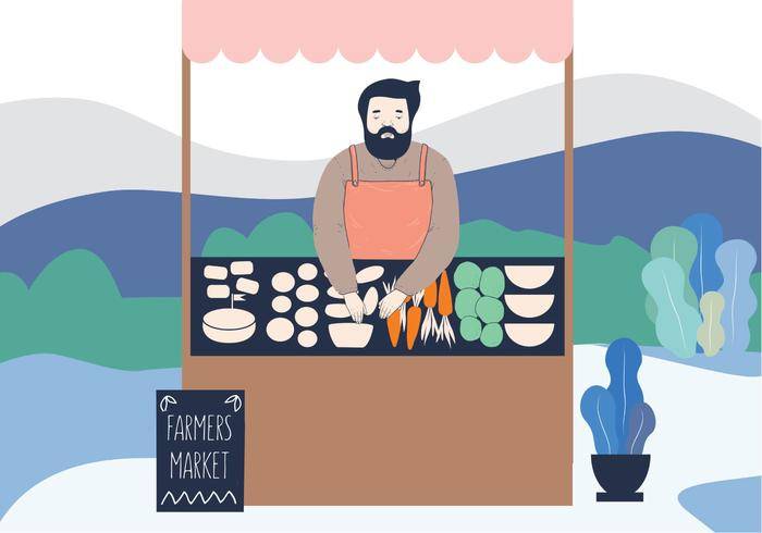 素食市场的插图