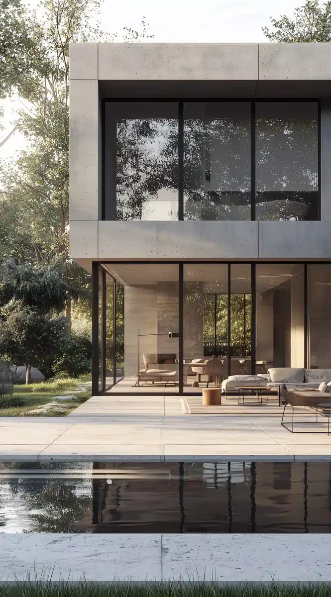 Photorealistic Modern House Facade Midjourney提示词