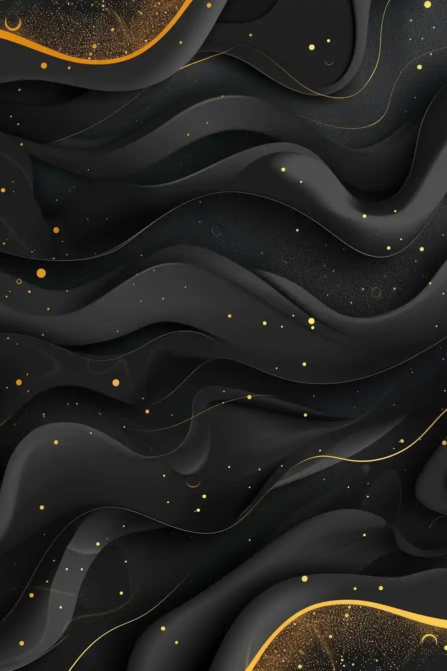 Abstract Gold Black Cartoon Midjourney提示词