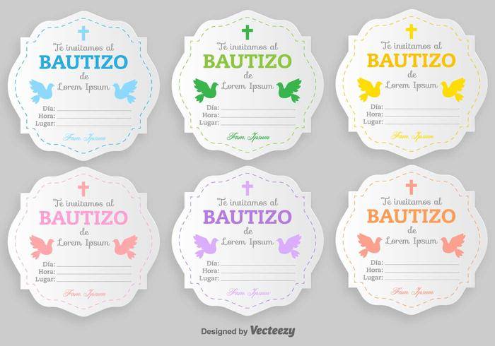 Bautizo传染媒介邀请空白模板
