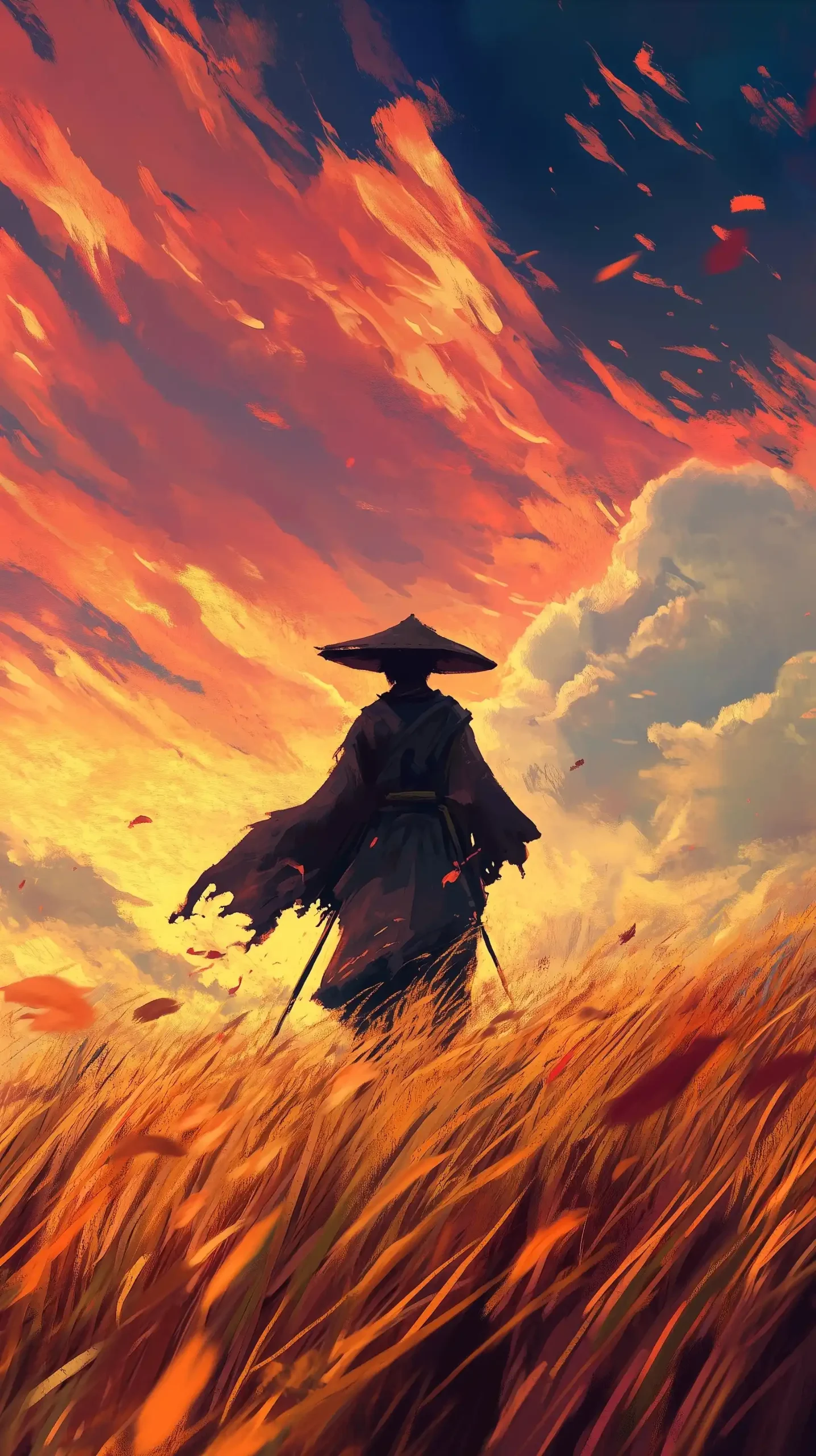 Robed Man in Field Midjourney提示词