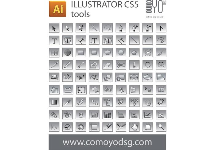 Illustrator CS5工具图标矢量
