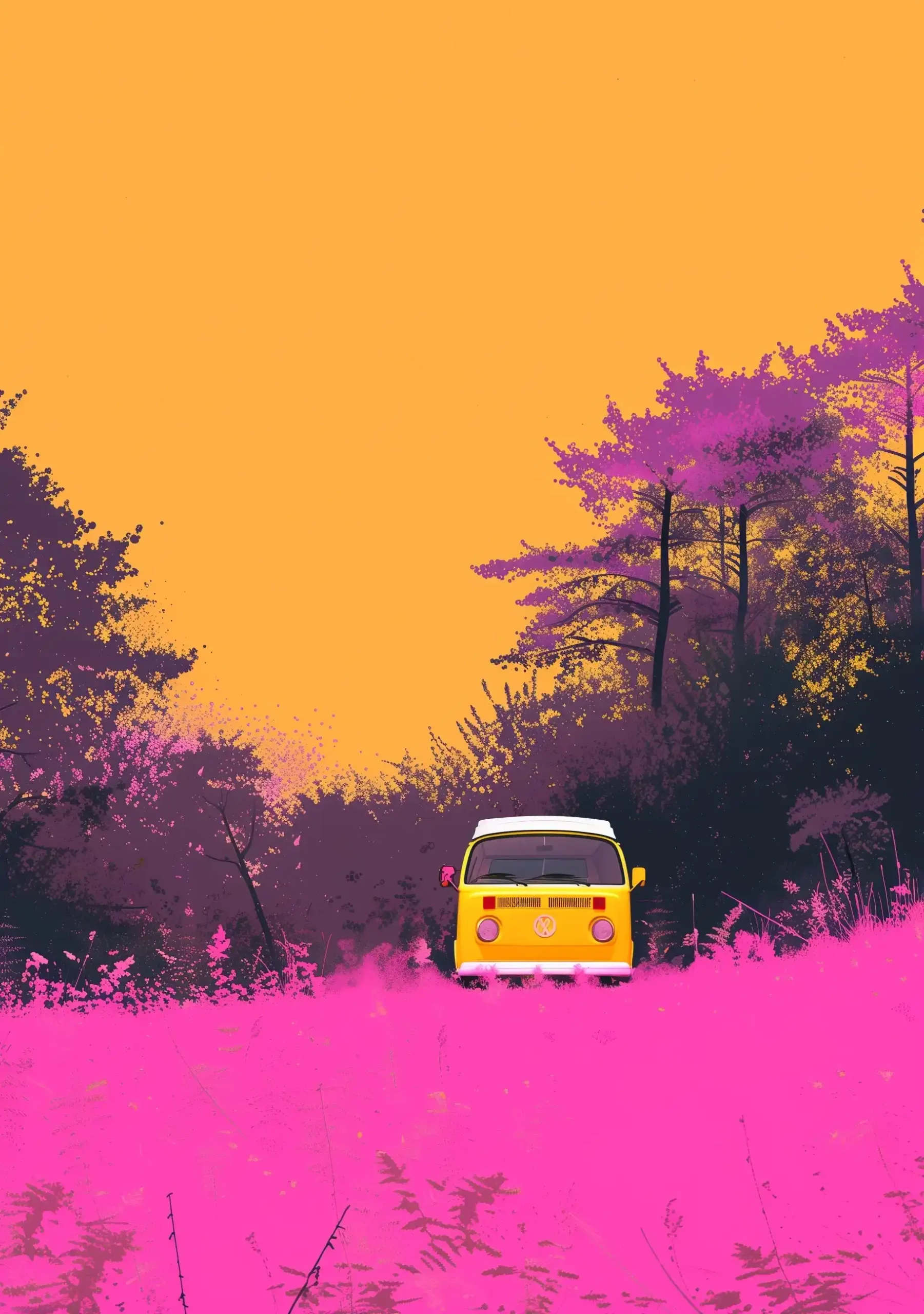 Pastel Forest Van Midjourney提示词