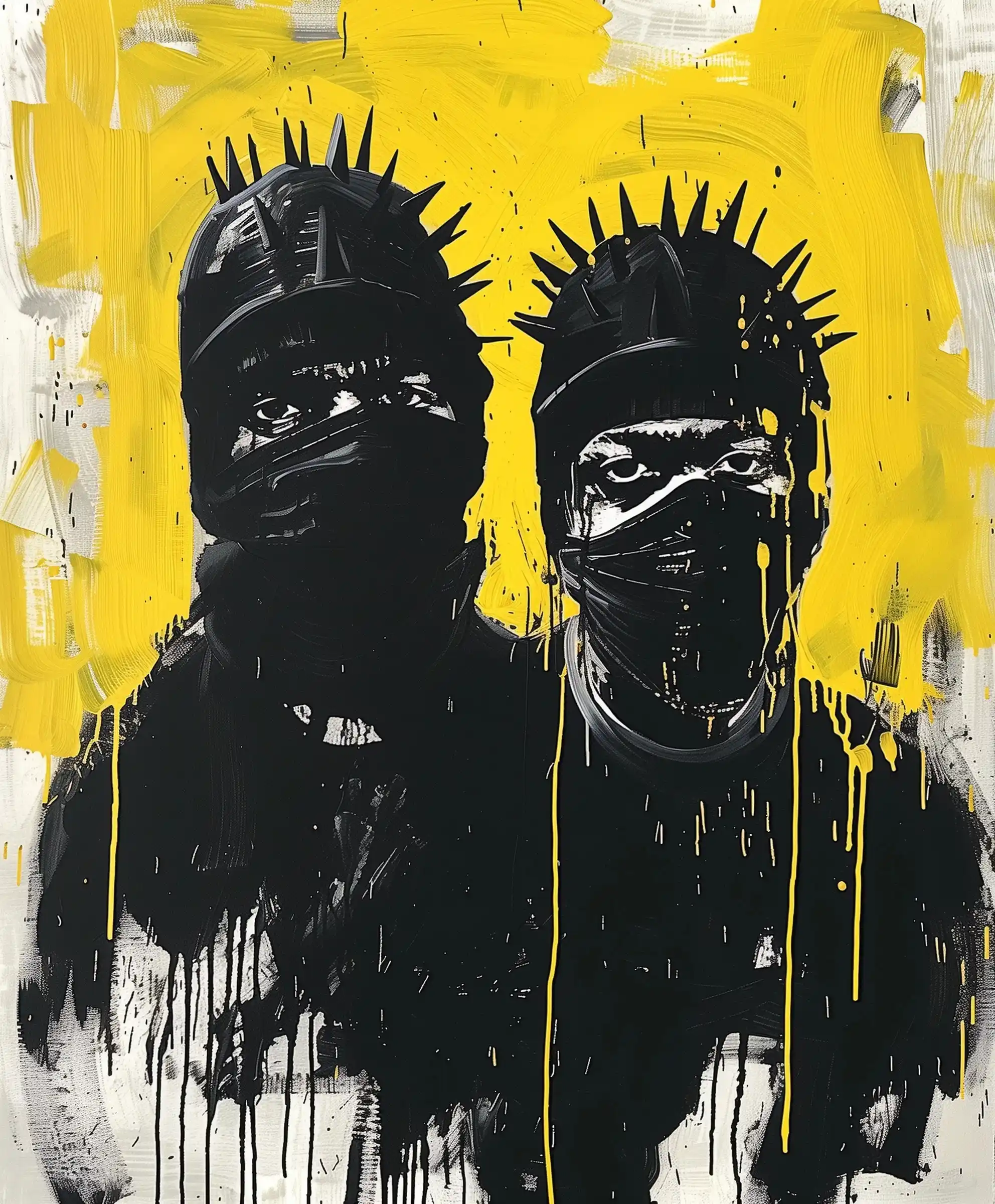 Graffiti Rappers in Black Midjourney提示词