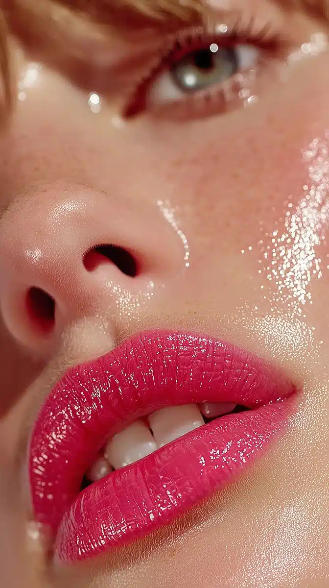 Lustrous Lips Close-Up Midjourney提示词