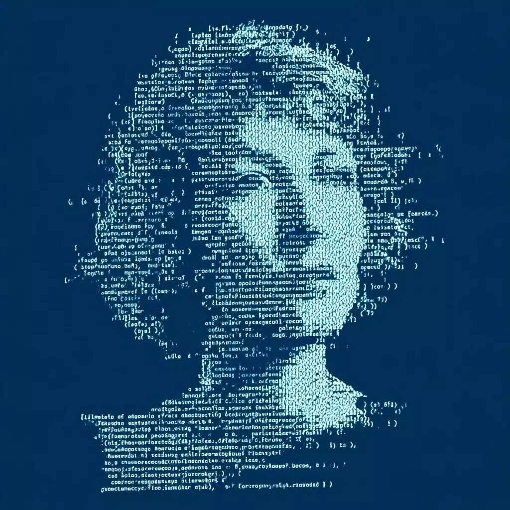 Code Portrait of Woman Midjourney提示词