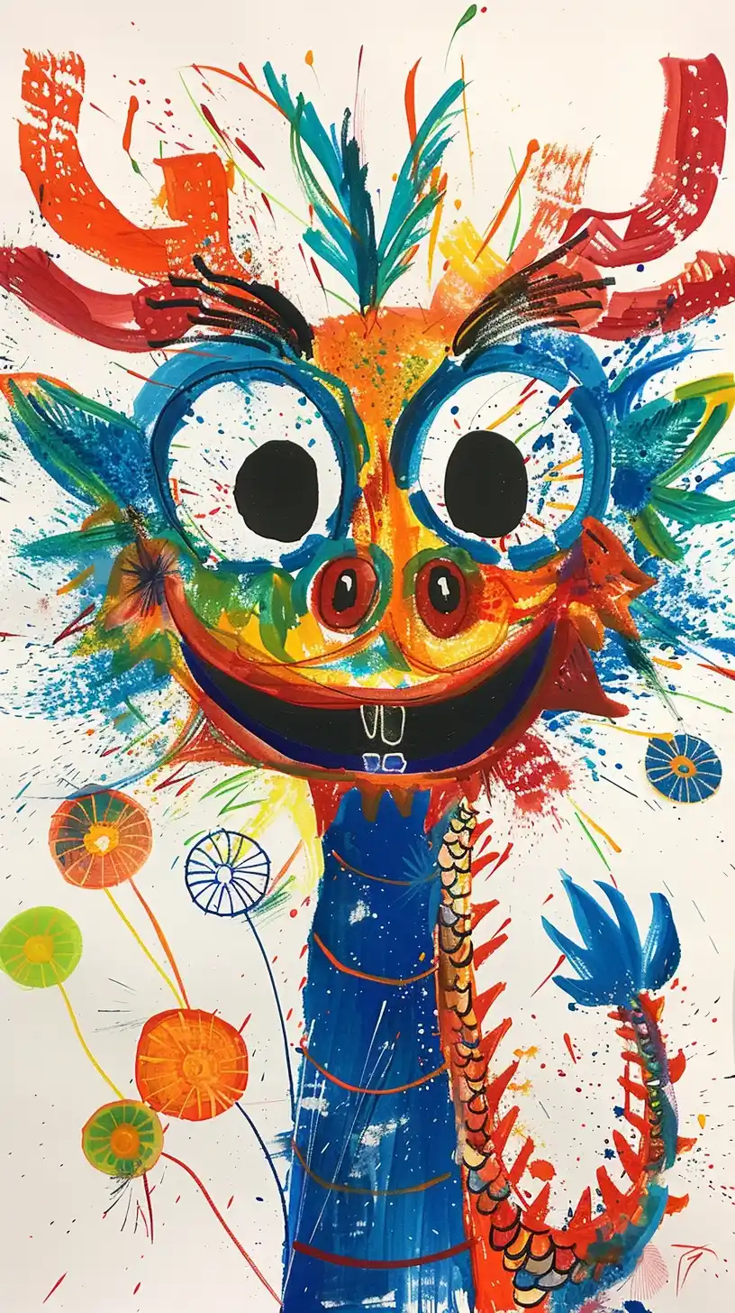 Sloppy Chinese Dragon Lanterns Midjourney提示词