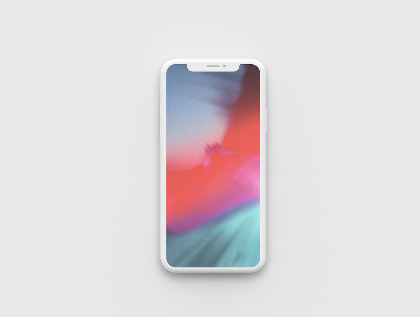 适用于Photoshop的Clay iPhone X Mockup。，Minimal Clay iPhone X.