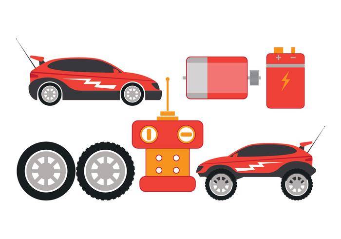 RC汽车部件矢量图标