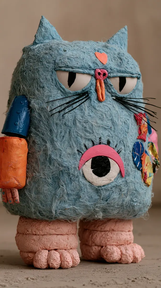 Fat Robot Cat Midjourney提示词