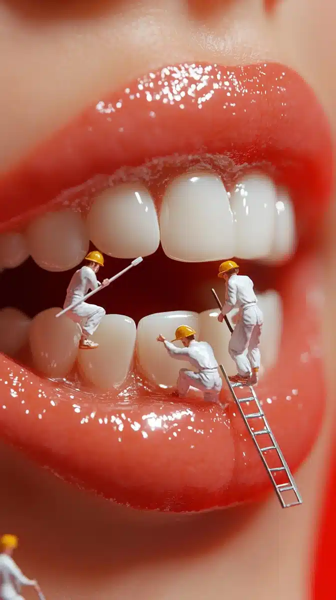 Surreal Dental Maintenance Scene Midjourney提示词