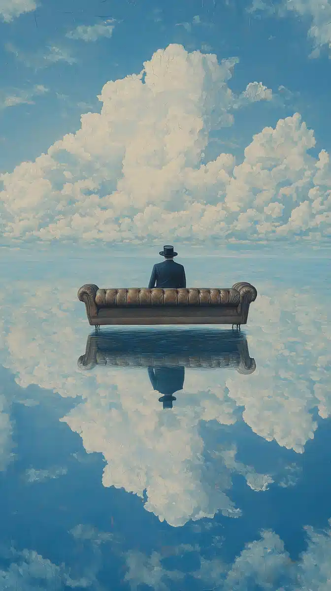 Surrealist Sofa on Ocean Midjourney提示词