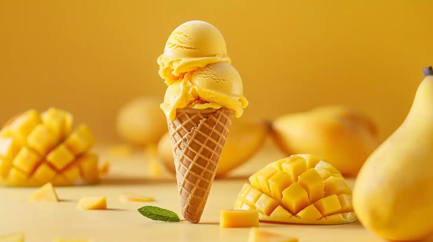 Mango Cone with Slices Midjourney提示词