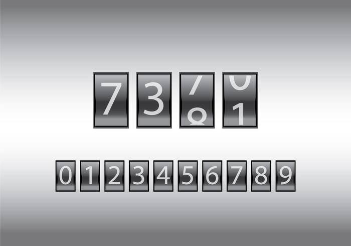 免费数字计数器矢量图