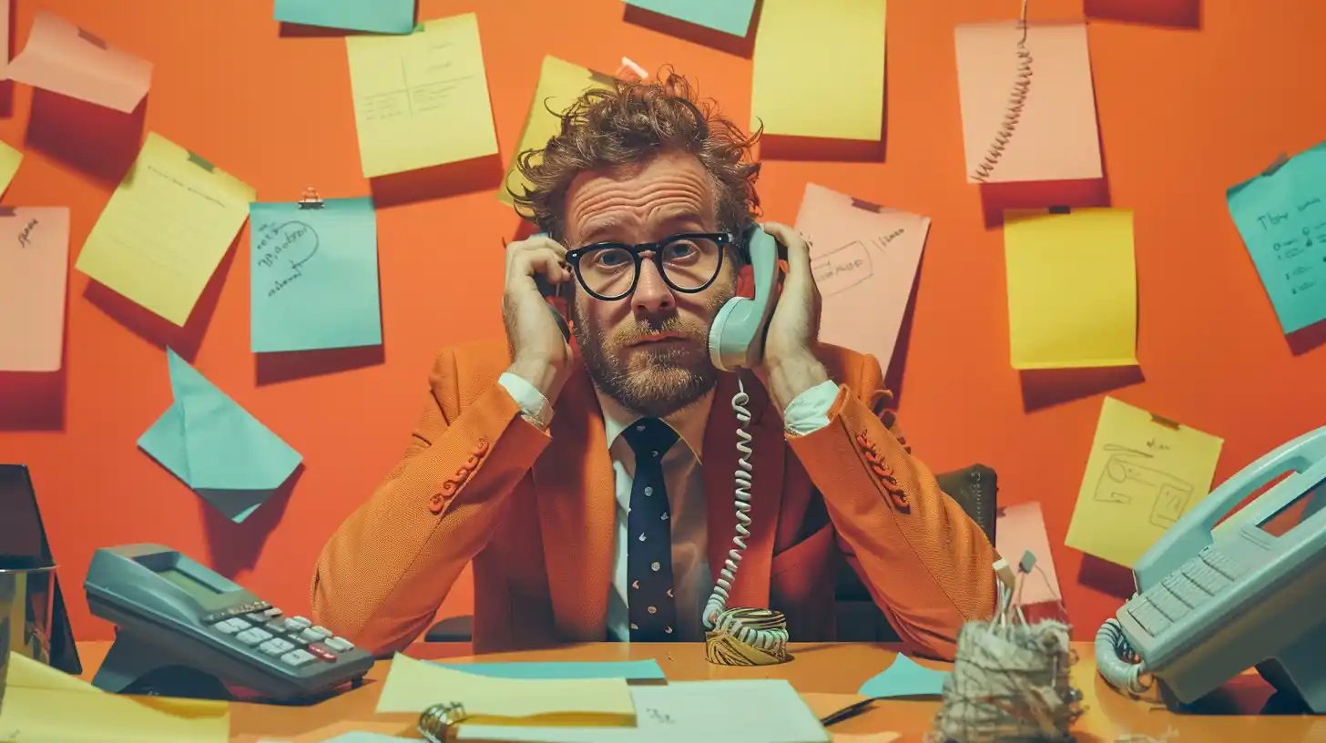 Cluttered Sales Agent Scene Midjourney提示词
