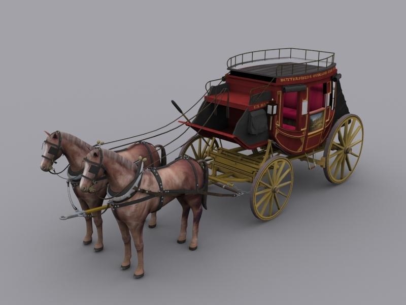 贵族马车3D素材