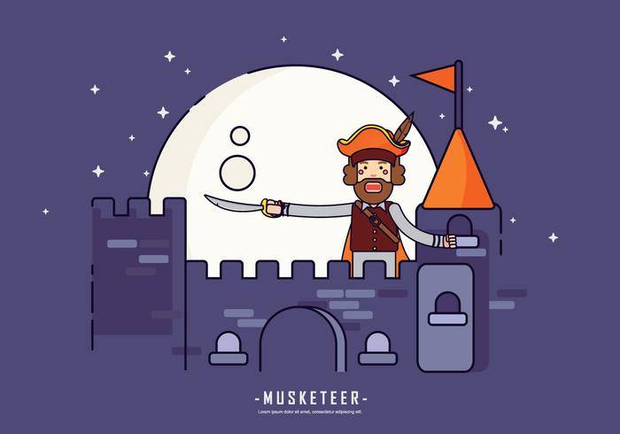 Masketeer王国卫兵矢量图