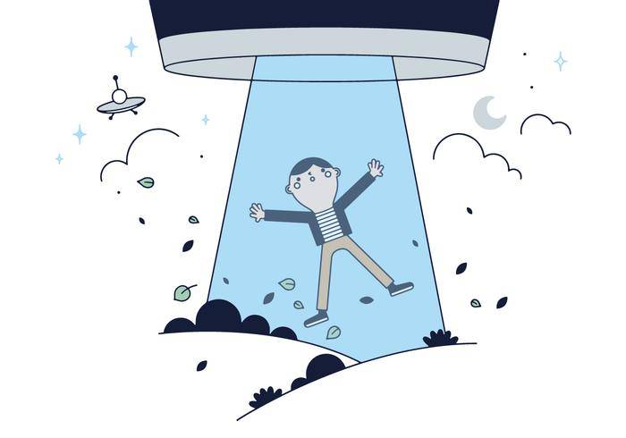 免费的外星人绑架矢量
