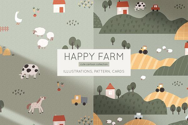 Happy Farm cute boho animals