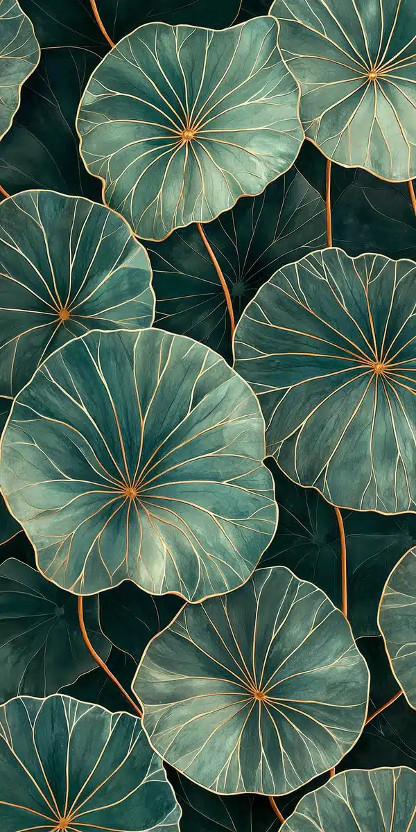 Elegant Leaf Pattern Design Midjourney提示词