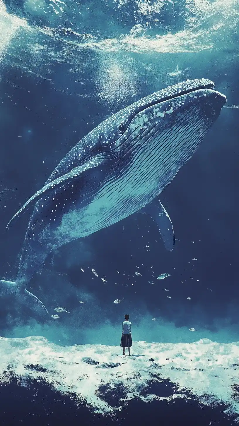 Surreal Retro Fish Whale Midjourney提示词