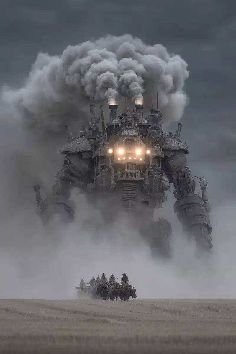 Peasant Women and Robot Midjourney提示词