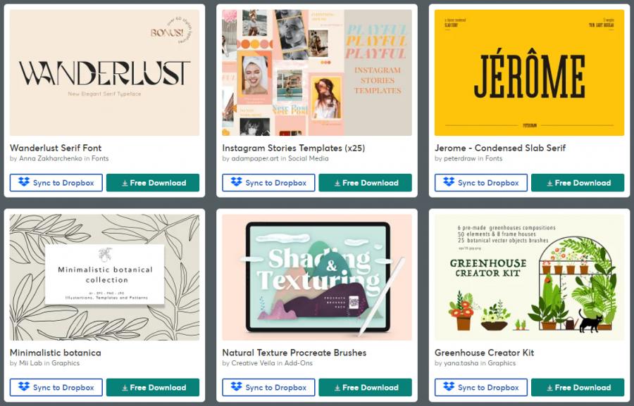 （2021年5月13日）CreativeMarket网站本周免费资源打包