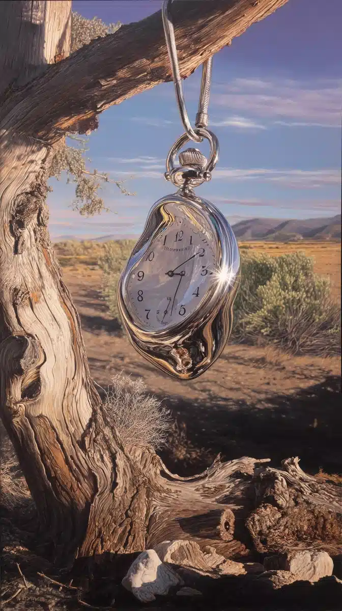 Hyperrealistic Melted Watch Midjourney提示词