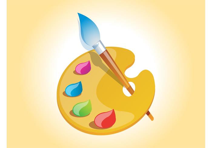 画家调色板矢量