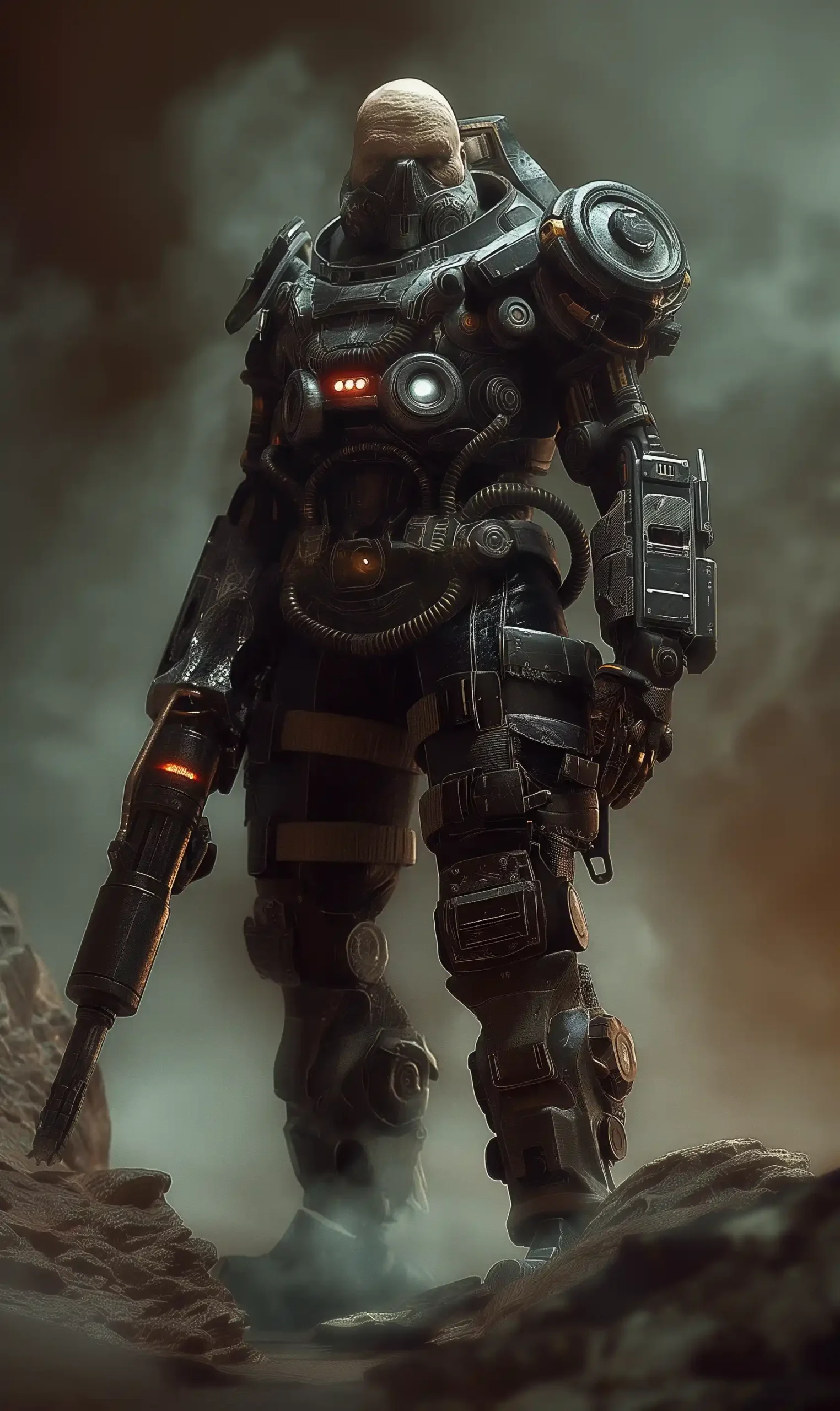 Futuristic Soldier in Unreal Engine Midjourney提示词