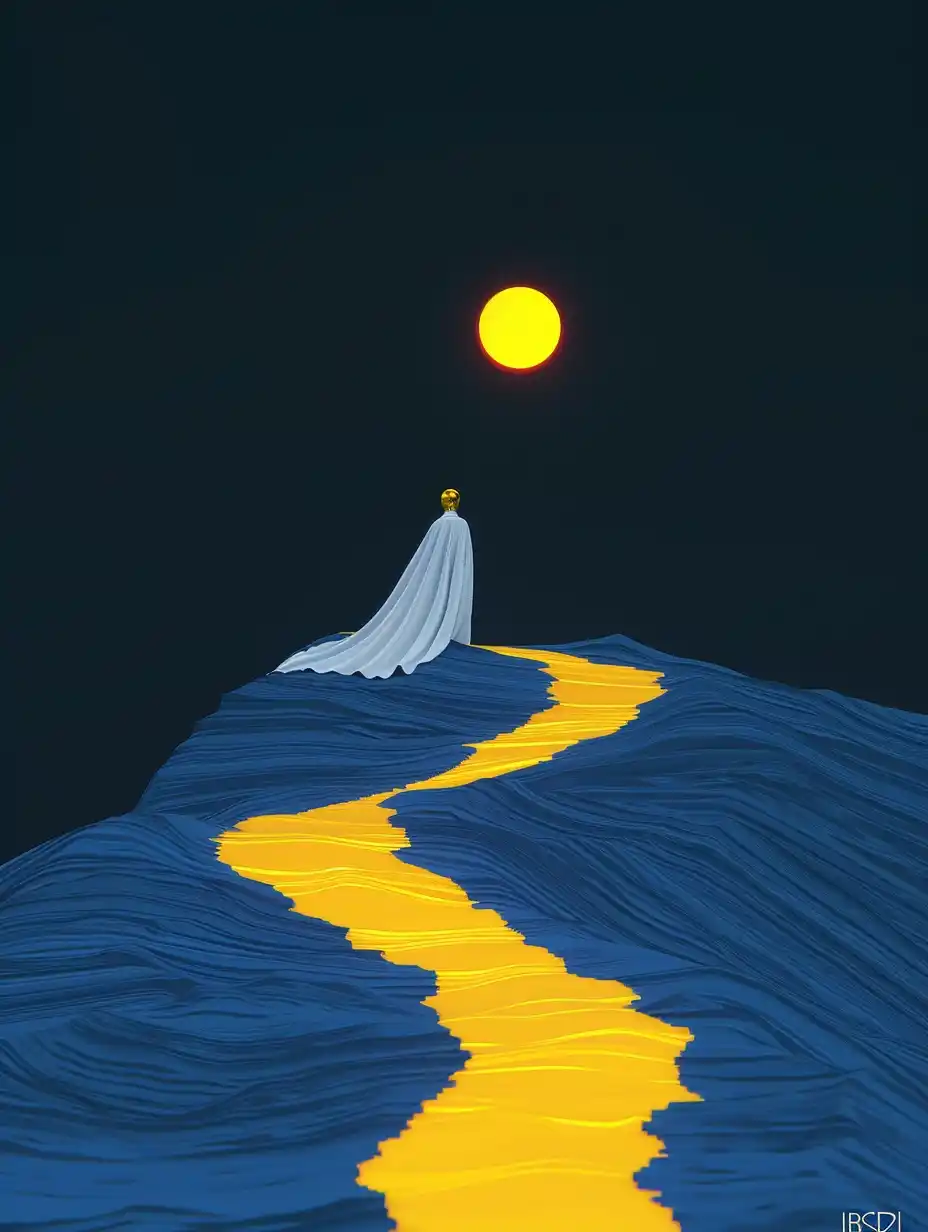 Futuristic Woman on Waves Midjourney提示词