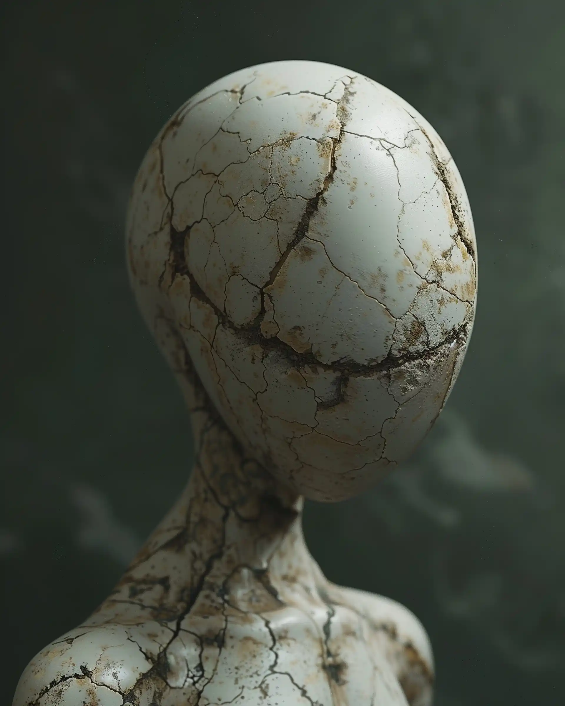 Egg-Human Texture Study Midjourney提示词