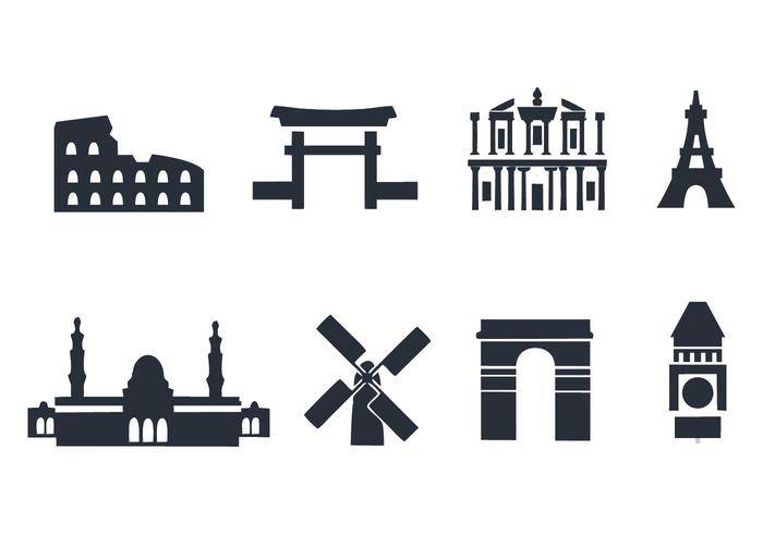 免费地标图标矢量