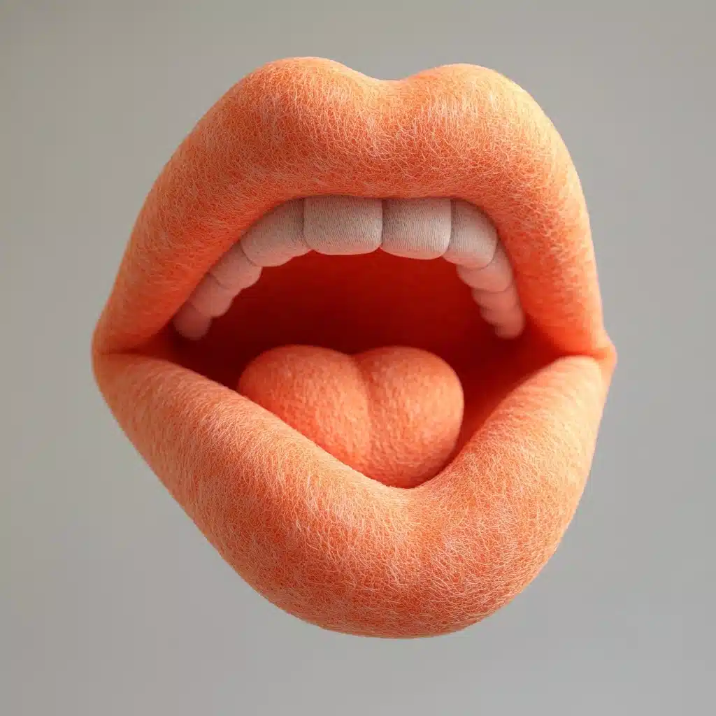 3D Inflatable Felt Mouth Midjourney提示词