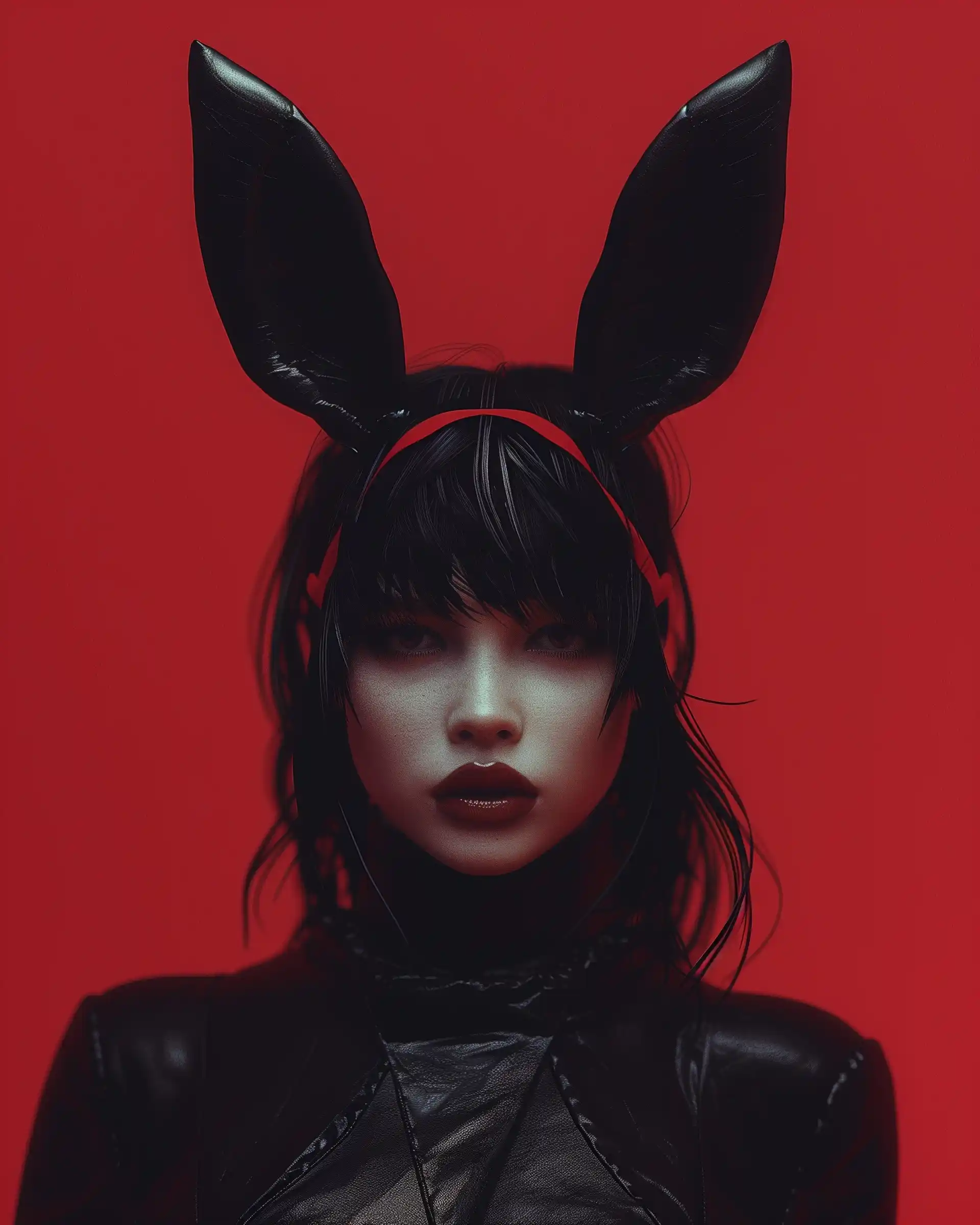 Bunny-Eared Angel in Vray Tracing Midjourney 提示词生成效果