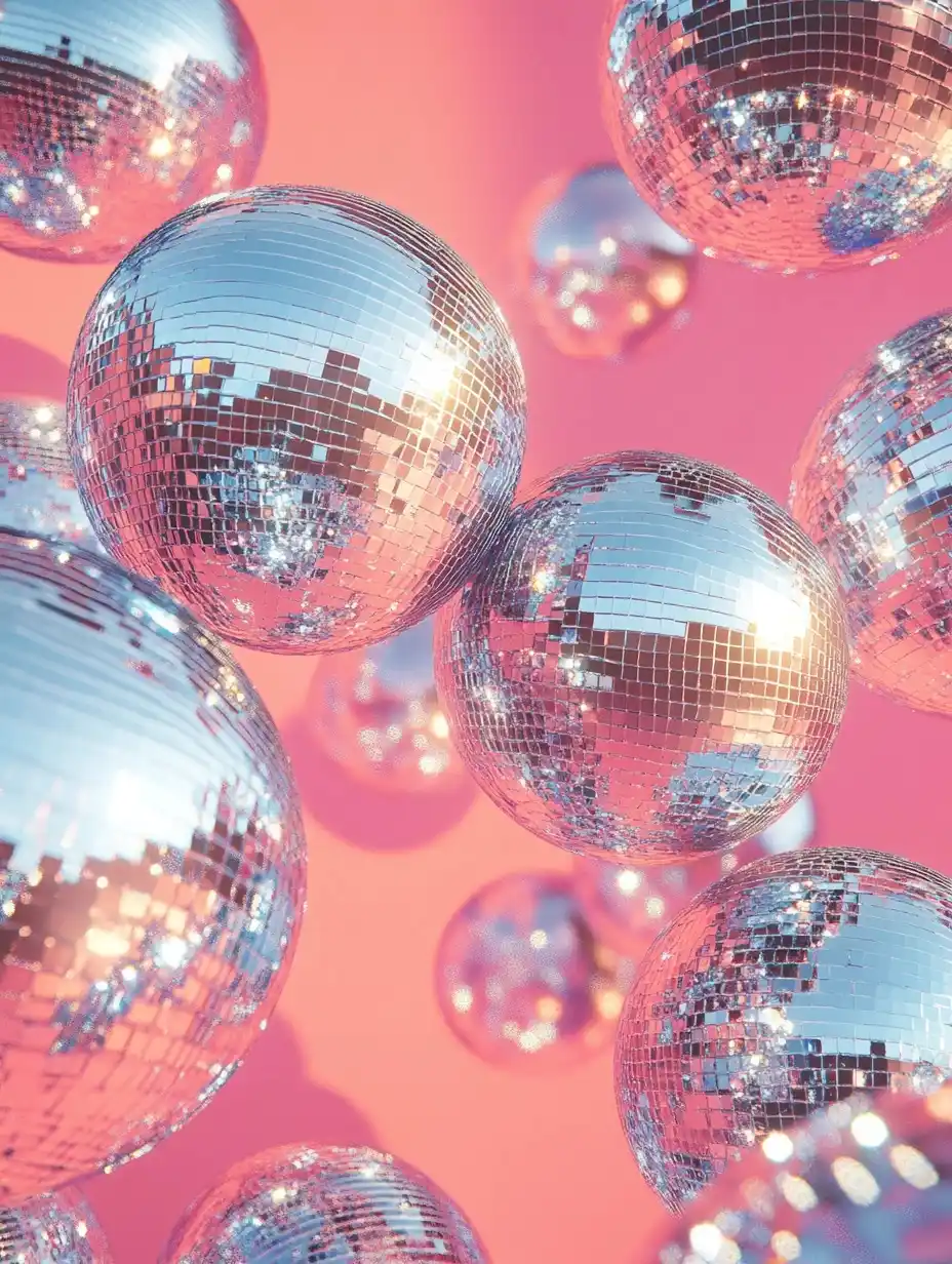 Disco Balls Pattern Illustration Midjourney提示词