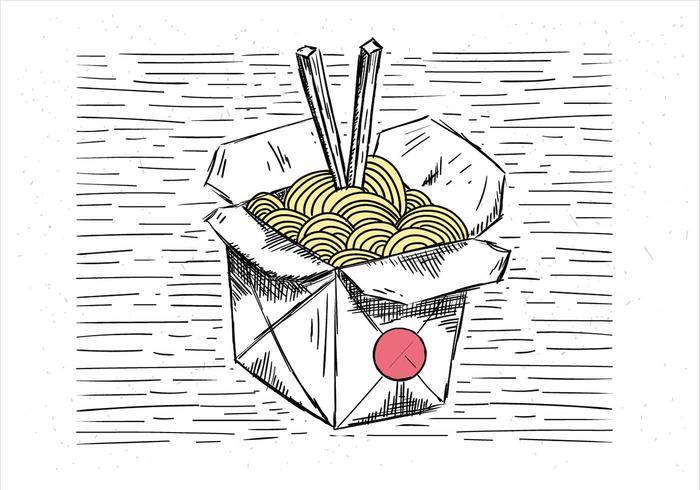 免费手绘矢量中国食品插画