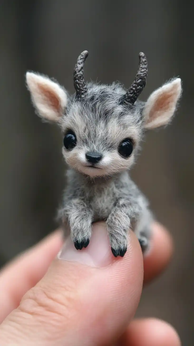Macro Photorealistic Deer Thumb Midjourney提示词