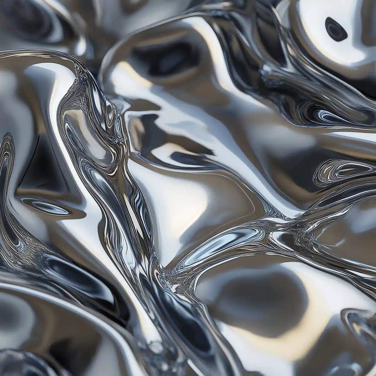 Liquid Metal Sculpture Midjourney提示词