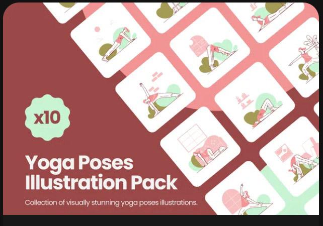 Yoga Poses Illustration Pack