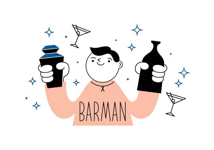 免费的酒保矢量