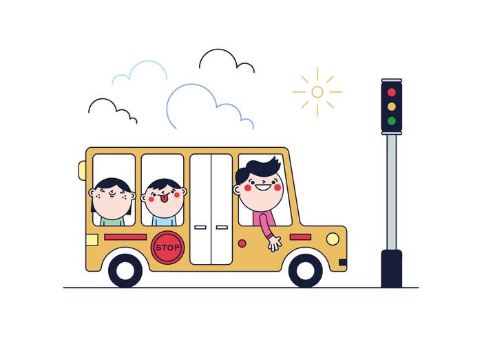 免费校车矢量