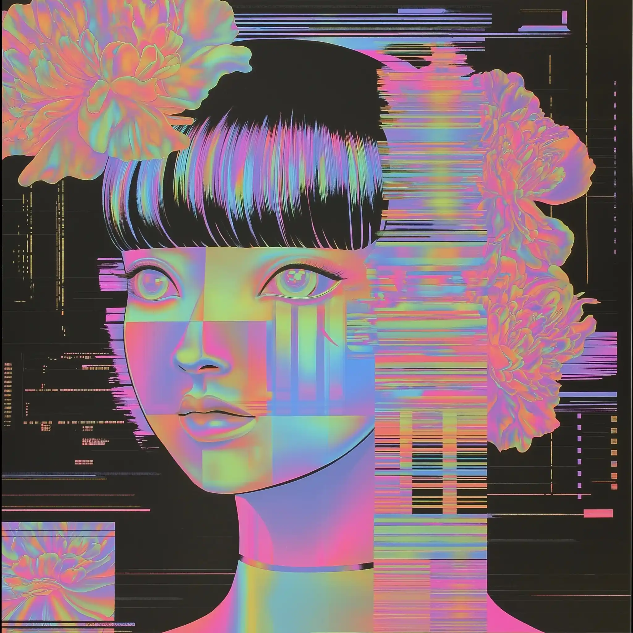 Woman in Graphic Style Midjourney提示词
