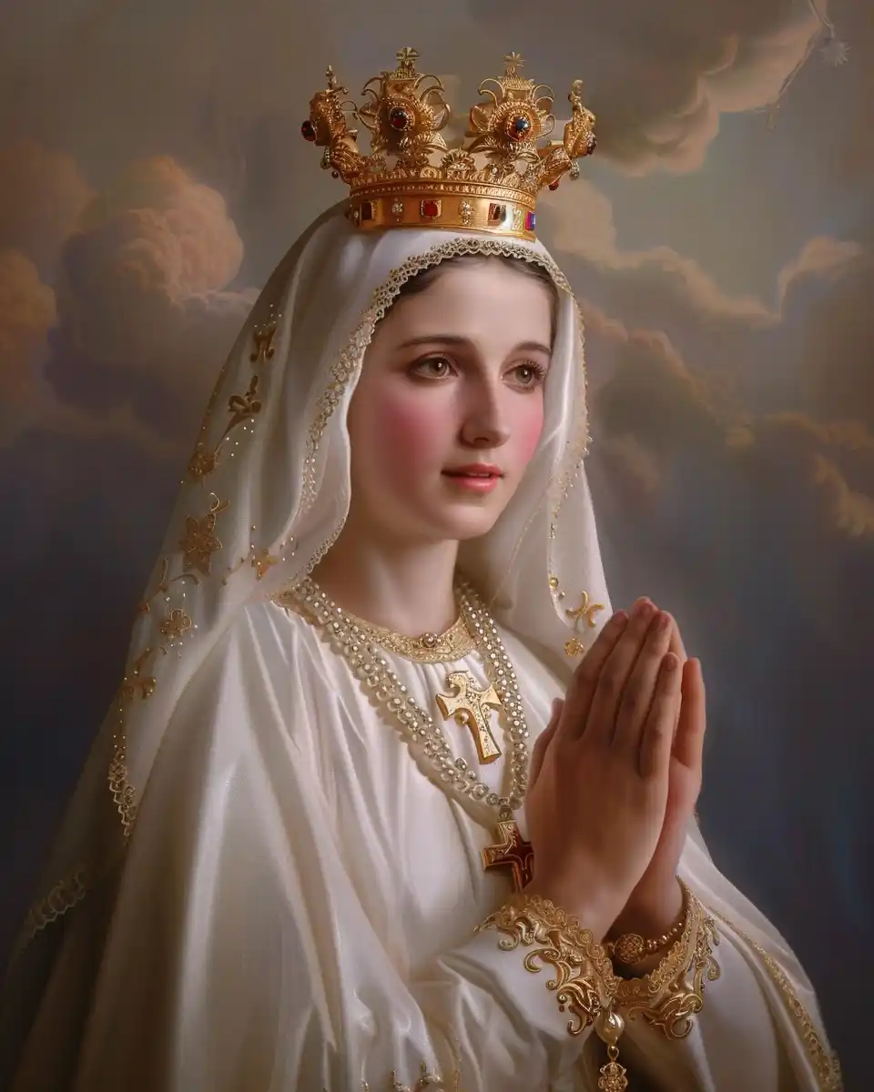 Vintage Our Lady Portrait Midjourney提示词