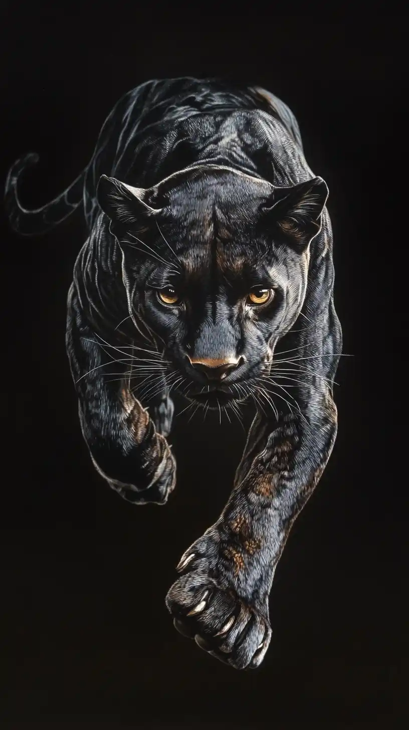 Black Panther on Black Midjourney提示词