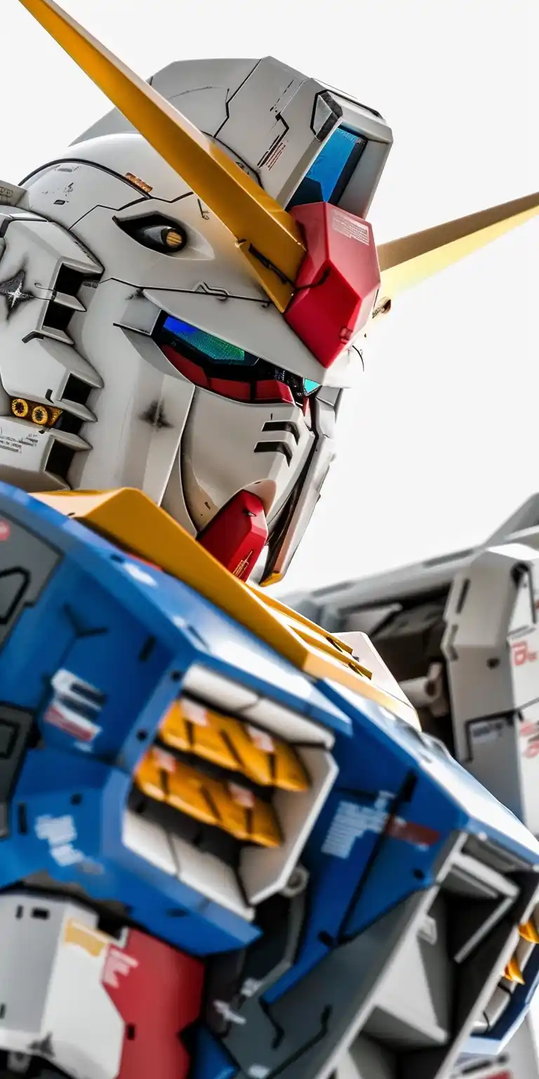 Gundam Mecha Close-Up Midjourney提示词